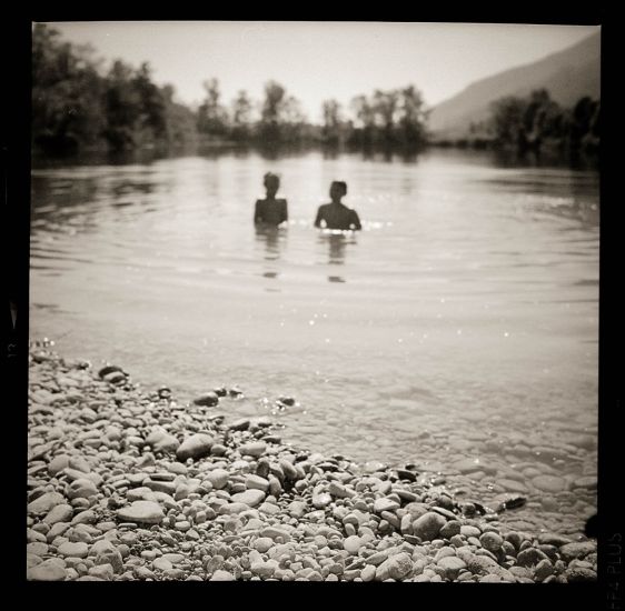 by the lake